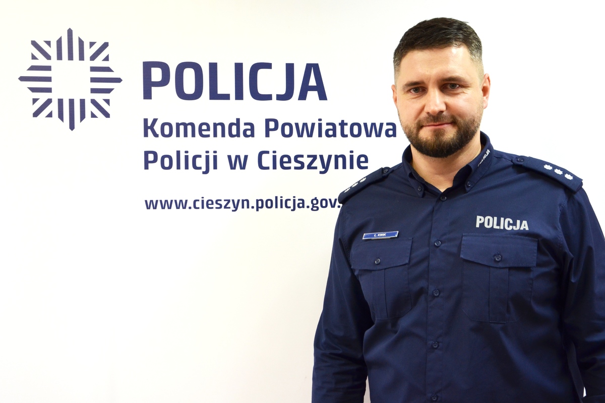 komisarz Łukasz Kwik - Komendant Komisariatu Polcji w Strumieniu