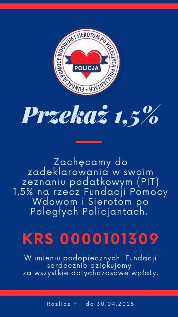 Pomóż tym, którzy zostali po bohaterach – przekaż 1,5% podatku! - plakat