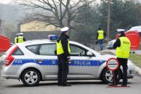 policjanci podczas ćwiczeń w Marklowicach Górnych