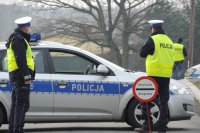 policjanci podczas ćwiczeń w Marklowicach Górnych