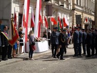 złożenie kwiatów pod tablicą pamiątkową utworzenia Rady Narodowej Księstwa Cieszy nskiego