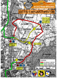 mapa rajdu Cieszyńska Barbórka