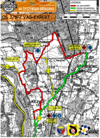 mapa rajdu Cieszyńska Barbórka