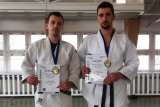 ceremonia wręczenia medali policjantom na mistrzostwach policji w judo