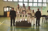 ceremonia wręczenia medali policjantom na mistrzostwach policji w judo