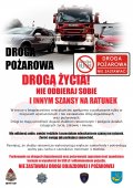 plakat ze strażą pożarną