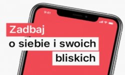 napis &quot;zadbaj o siebie i swoich bliskich&quot; na tle telefonu komórkowego