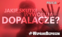 infografika- napis &quot;Jakie skutki wywołują dopalacze?&quot;