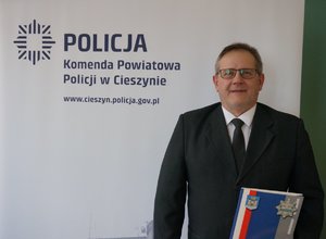 Zastępca Komendanta Komisariatu Policji w Zebrzydowicach aspirant sztabowy Leszek Krzywda