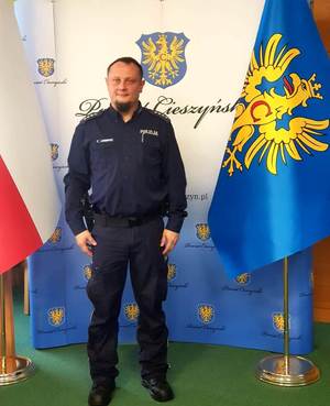 Aspirant sztabowy Jarosław Wałach- dzielnicowy Posterunku Policji w Istebnej