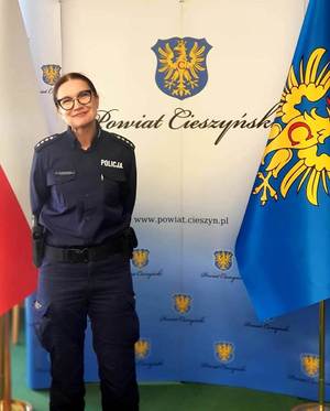 Aspirant sztabowy Bernadeta Kiełkowska- dzielnicowa Komisariatu Policji w Strumieniu