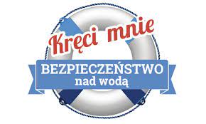 grafika-kółko ratownicze i  napis kreci mnie bezpieczeństwo nad wodą