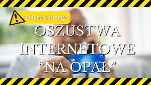 grafika-napis oszustwa internetowe na opał