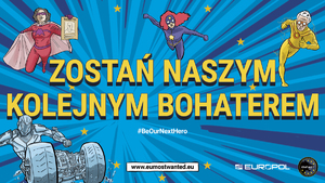 grafika z rysunkiem superbohatera w pelerynie