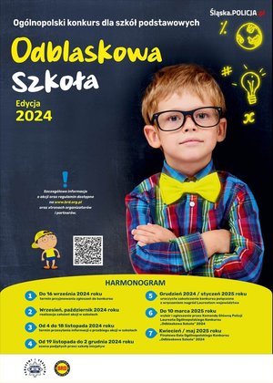 Plakat konkursu Odblaskowa szkoła&quot;