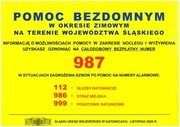 plakat z numerami telefonów służb ratowniczych