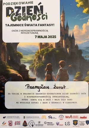 podziękowania-dyplom za udział w wydarzeniu opisanym w tekście