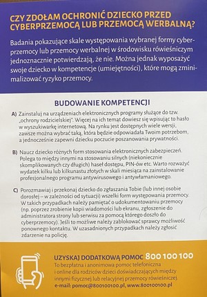 zdjęcie ulotki informującej o hejcie