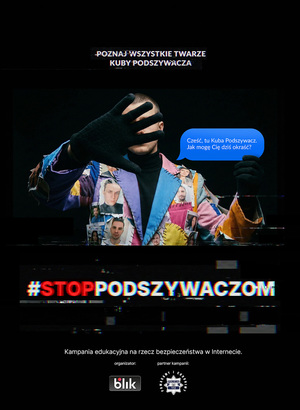 Plakat promujący kampanię edukacyjną - Metoda na Podszywacza."