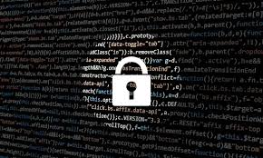 grafika-symbol kłódki na czarnym tle