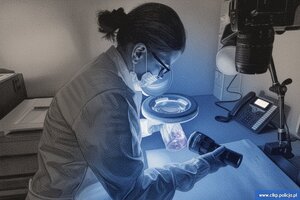 Kobieta w laboratirium