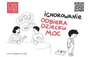 grafika przedstawia dziecko odwrócone tyłem do uśmiechniętych i rozmawiających ze sobą rodziców